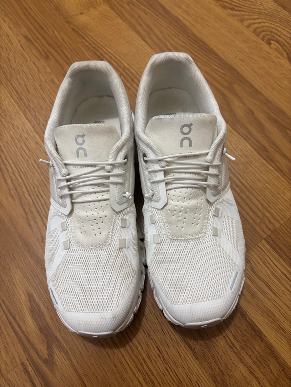 On Running All White Cloud Sneakers